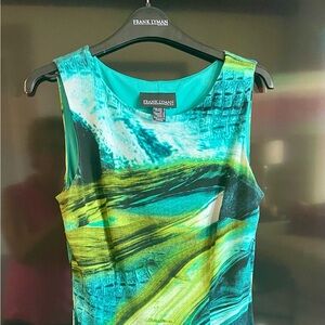 Frank Lyman Design Teal and White Dress